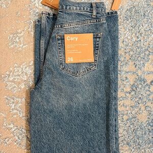 Reformation Cary High Rise Slouchy Wide Leg Jeans in Colorado Blue NWT Size 26